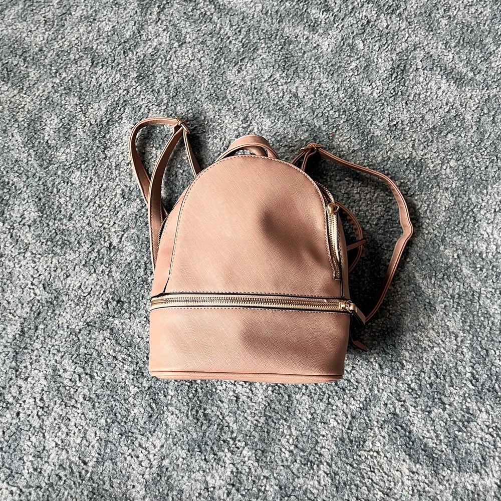 Tan Small Stylish Backpack - Picture 5 of 5